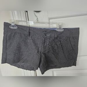 American Eagle Grey Lowrise Eyelet Hem Shorts